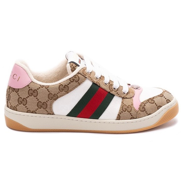 GUCCI Screener GG logo web stripe sneakers - Picture 1 of 5